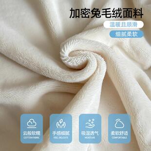 轻奢刺绣套牛奶绒四BW-Y2024件套冬季加保厚暖兰珊瑚法绒床单被床