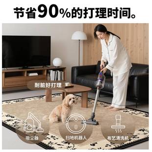 地毯客厅中风xlx-sfyr202新款洗复古轻奢高级感防水防污免可5擦沙