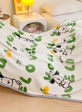 珊奶绒毛毯午睡办公室毯牛空调毯盖毯瑚绒沙发子床上用JL31AAH0夏