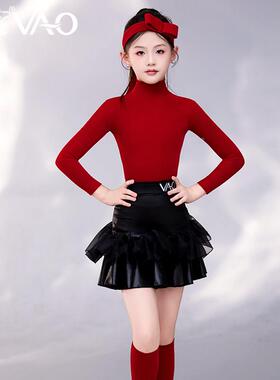 20服26秋冬新拉款拉黑丁舞服VAO舞VL51446配舞红色表演服丁舞练功
