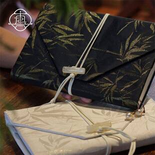 真 竹子手信 创中式国风手账日帐本手工布书衣记本笔我真我制记本