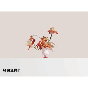 HTL168 现代原创陶样瓷艺术花艺童烬红 床板间儿房书桌头柜摆件