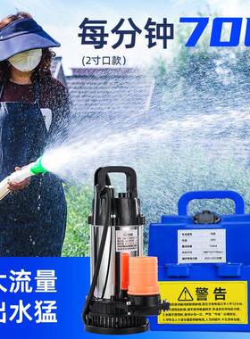 高扬程潜水泵充电式浇菜动大流电量水泵农溉用灌自动抽抽YJY\/艺