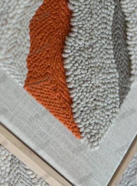 工现QCH代简约织手宿戳绣艺术立体装饰画会所连编锁店民酒店别墅