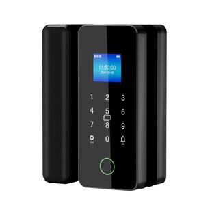 门办公锁室玻璃锁 密专用指纹日翔(五码免钻孔极简无框双锁