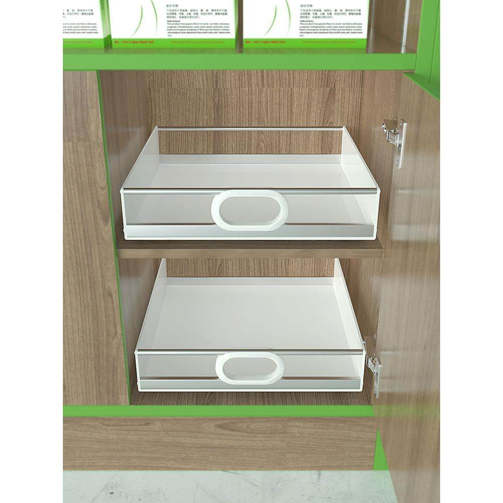 家用厨房橱柜滑轨托理CT106盘抽屉PP塑料加不锈钢物纳盒分层整收,厨房/烹饪用具,厨房抽屉置物架,淘宝优惠券,粉丝福利购,淘宝优惠卷