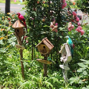 插地房子户外摆件花园角落布置庭院环创别墅森系园区景观造景装 饰