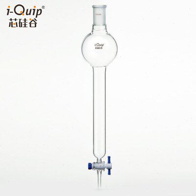 芯硅谷 C3606 具存储球低压闪式层析柱,四氟节门 高硼硅玻璃 1个