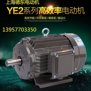 上海德东三相异步交流感应电动机国标铜芯YE3-0.75-1.1-1.5KW/4P