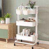 小推车置物架家用儿童移动书架阅读落地零食简易夹缝多层收纳储物