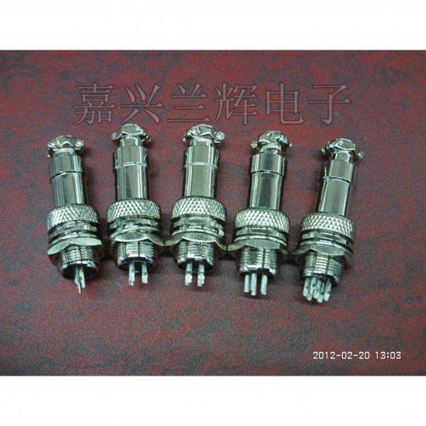 航空插头 插座 连接器 GX12-2芯3芯4芯5芯6芯 12M-2芯 （RS765)