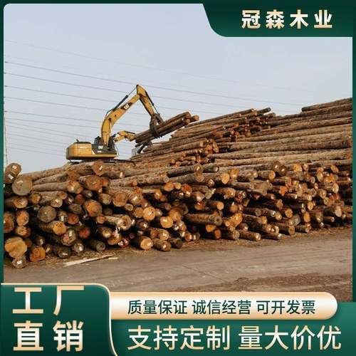 原木柱子大量古建横梁圆柱车圆木家具材寺庙圆柱桧木防腐圆木