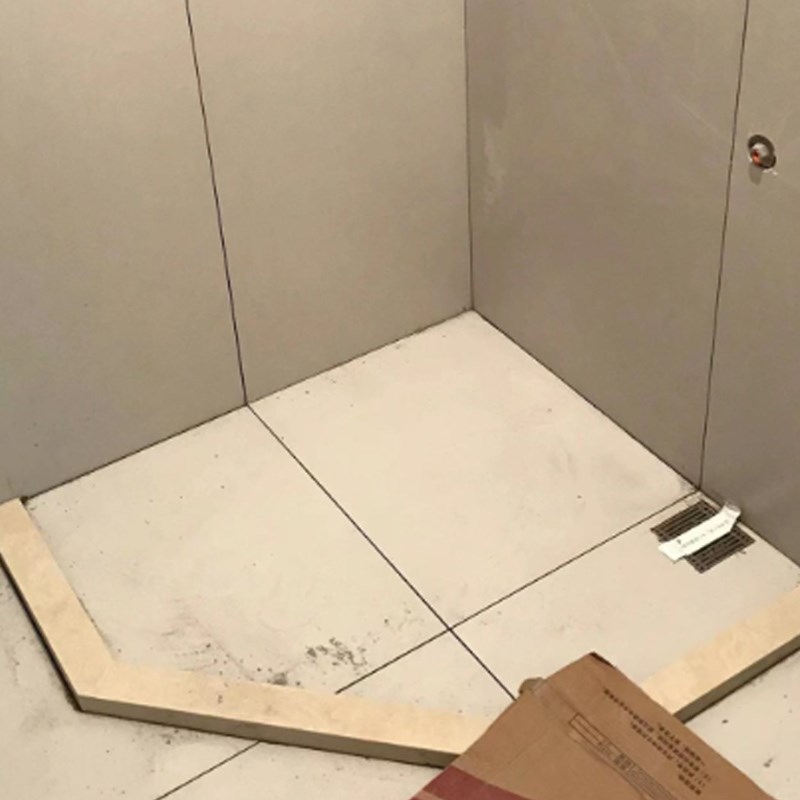 奶油风卫生间米黄色挡水条大理石实心石基淋浴房防水条浴室隔水条