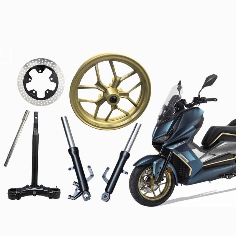 台荣摩托车荣TR250T前减震T16摩托车方向柱下联板前轮毂钢圈配件