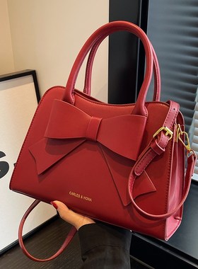 婚包高级感小包包女2025新款伴娘包百搭手提包小包红色结婚新娘包