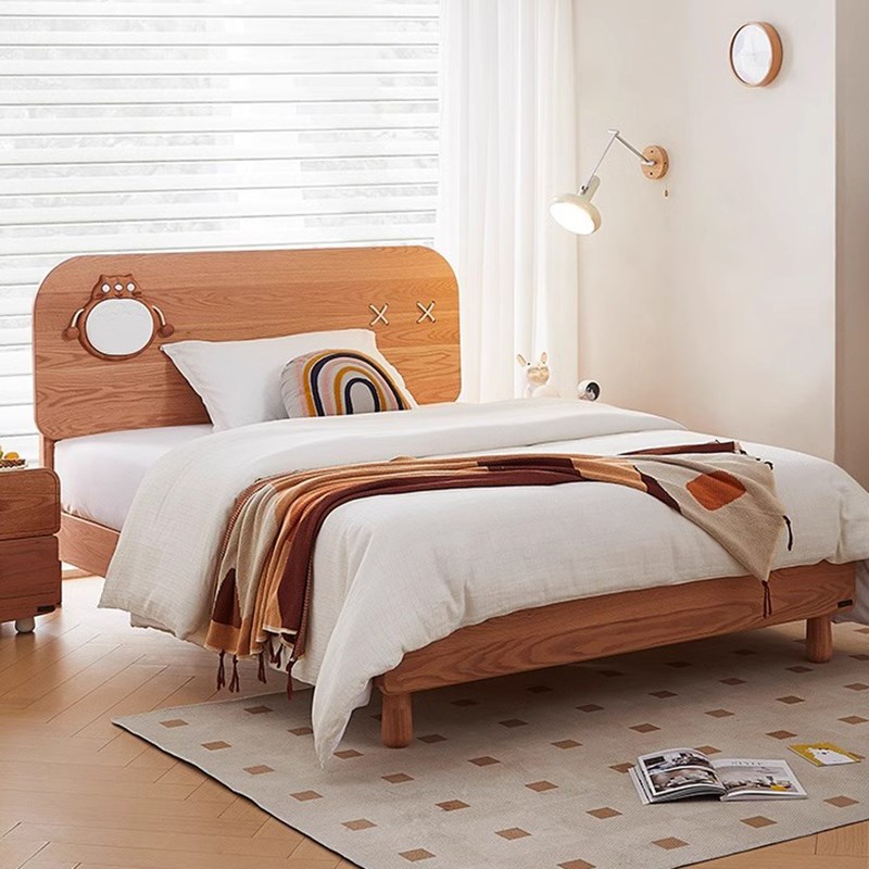 全实木儿童床男孩1米2小户型现代简约1米35单人床1米5卡通男童床