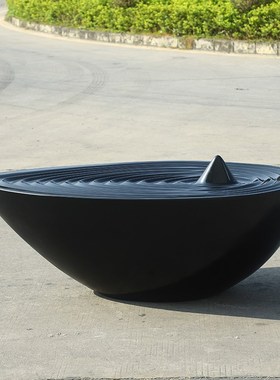 售楼处酒店大堂旋转楼梯下落地摆件玻璃钢雕塑定制吊饰底座装饰品