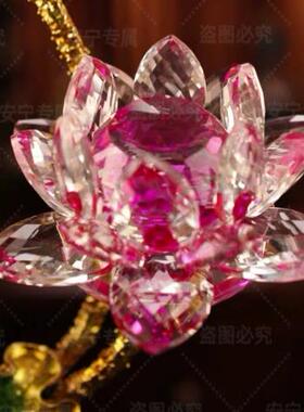 晶水球荷花视摆IVQ柜件家居茶几办公桌影柜酒装饰品