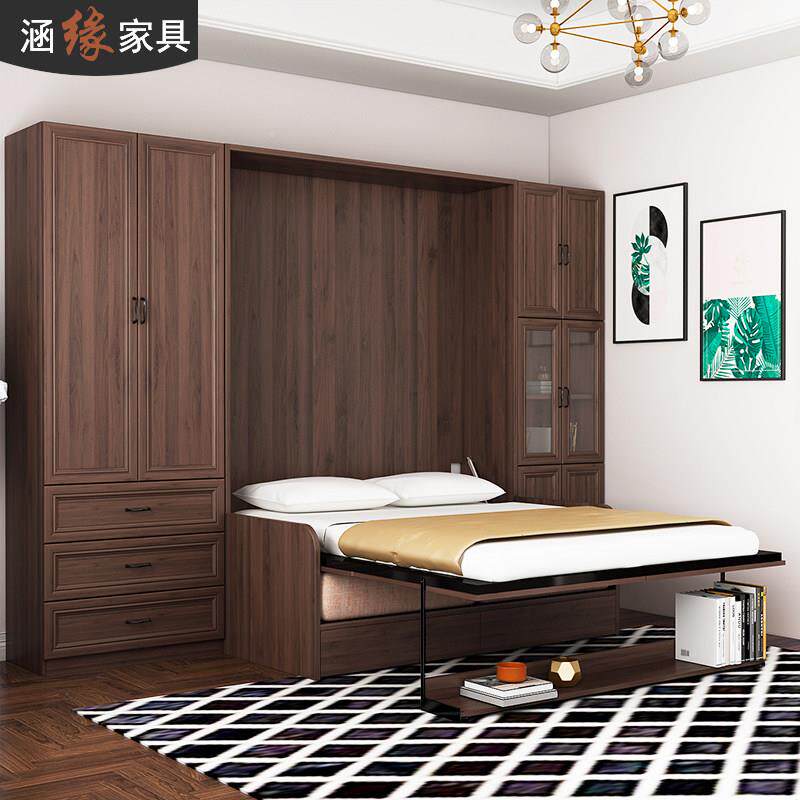 厅隐床带沙发现代客简约小型墙壁床书7CH-011柜组合多功能形床7CH