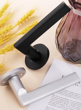 正宗氧化铝卧室式门HEL锁室内件门把手静两音把手磁吸锁房间板手