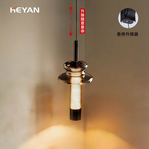 可悬浮降玄床头吊灯202AD0086新升款意式简约极复古个性创意玻璃