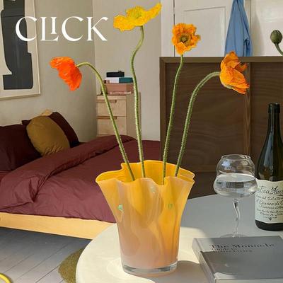 lick北欧设计波浪c口花瓶花器装摆饰家居客饰装饰手1551工厅彩色