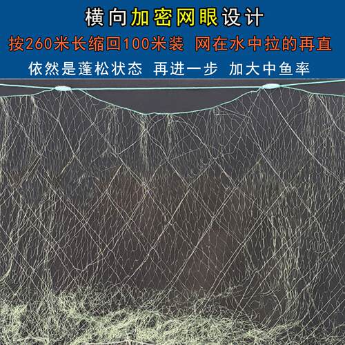 三层渔网沉网加重软丝细丝粘鱼兜网水河深道网草鲤好1鲫鲢库鳙鱼