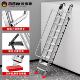 不锈钢步阁楼楼梯家用摺叠梯上下铺铝合金伸缩子不锈钢阁加厚加宽