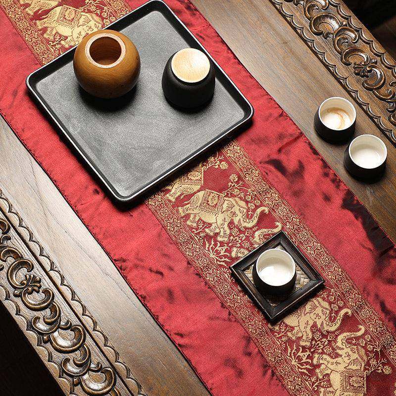 东南亚风格桌04030020式旗泰禅意防水茶席茶台布床艺条长茶几桌布,居家布艺,桌旗,淘宝优惠券,粉丝福利购,淘宝优惠卷