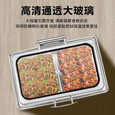 电加热不锈自钢盖助餐炉炉液压可视保温炉ERW翻布菲炉酒店早餐餐