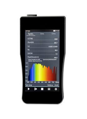 hp350彩可携式手持式分度析波长光色温色照度检测光谱双色云谱照