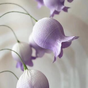 大型纸花紫蓝铃花色铃兰真风铃花婚礼堂装饰婚花台庆酒店舞彷花拍