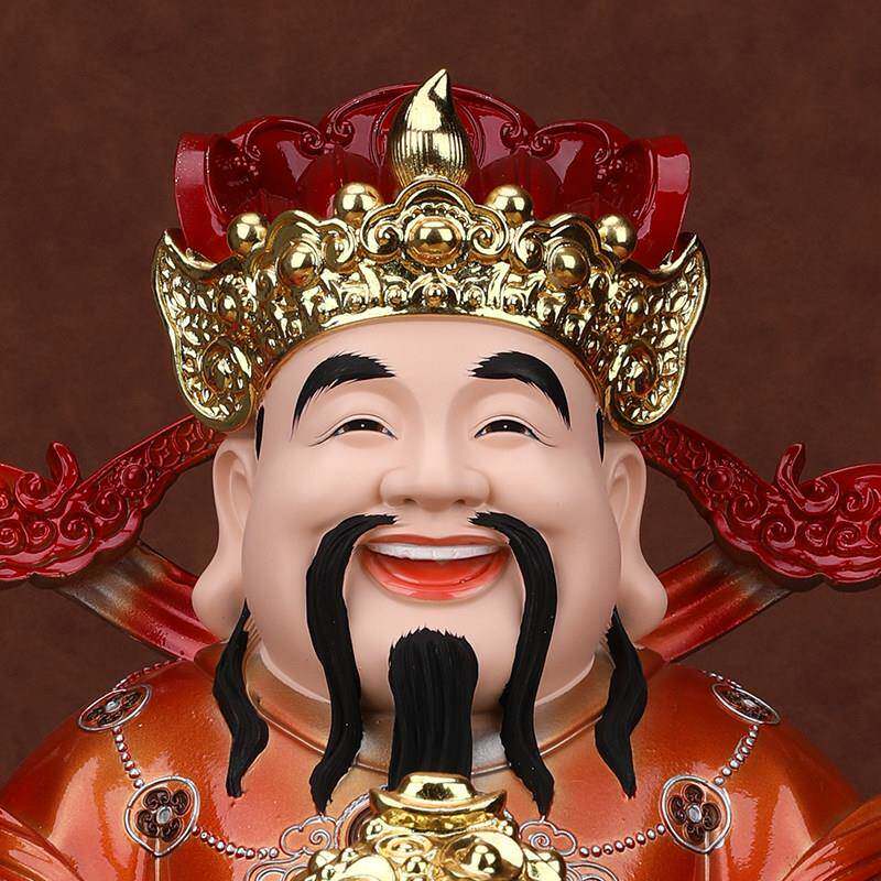 店铺业请文厅财神开爷YWJ佛像桌面客神办公室招财家用供奉树脂摆