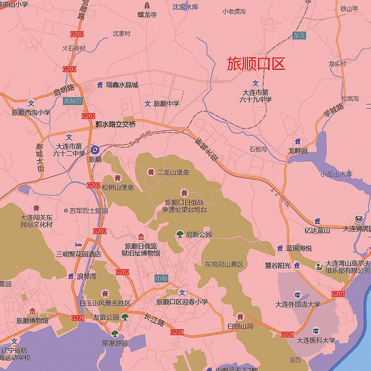 2025新款大连市防地图VQZ贴图办室挂图高公清超水墙壁贴大装饰画