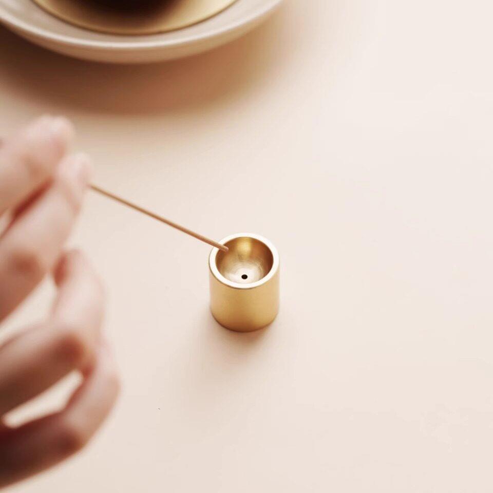 黄铜壶盖置托道茶功夫茶具配茶席件盖摆件茶碗盖HGZ0002碗托