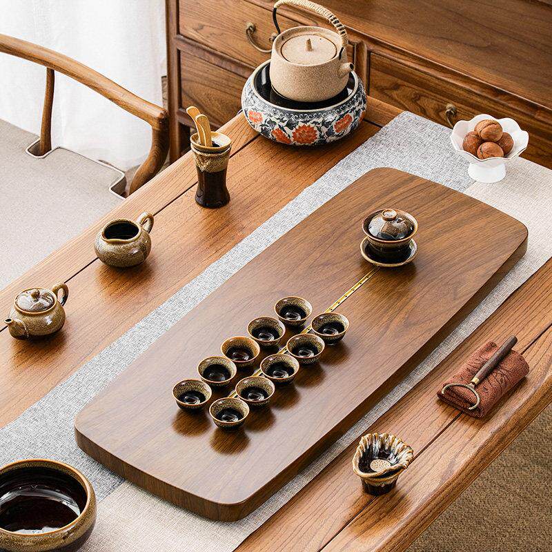 茶盘简茶现轻奢家代用泡茶台长约方形小型底部排tb1126水式电胶木