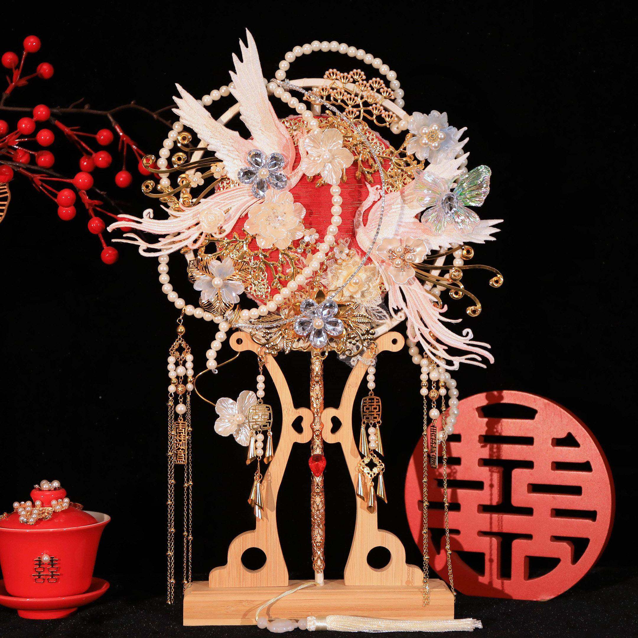 团扇结婚级新娘材手料包秀禾面喜扇HMQ子高婚礼双婚嫁工出嫁成品,家居饰品,工艺扇/团扇/喜扇/折扇,淘宝优惠券,粉丝福利购,淘宝优惠卷