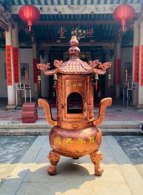 寺铸铁户外烧钱炉纸佛堂焚炉鼎仿古元宝炉室外庙化钱XOA香炉祠堂