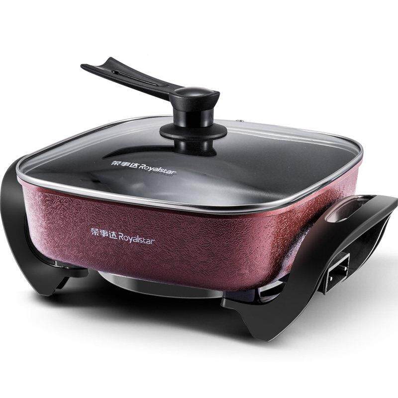 电用火锅HG15F1家6L升大容量炒菜炒烧锅烤烤肉电热煮火锅不粘电锅