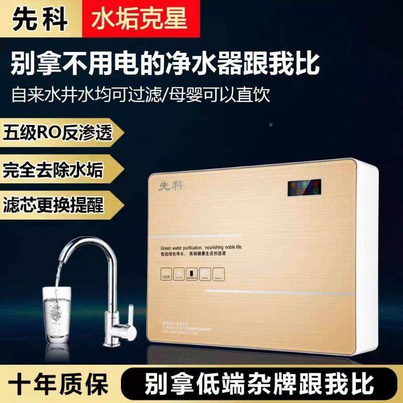 先科o净水器家用直式饮r反渗透滤台式厨过下RO-100农村井水自吸除