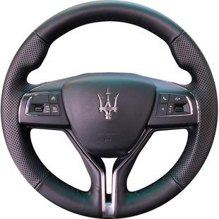锦疆方向盘套适用玛 jj050吉博力莱专万拉特用真皮方向 莎蒂总裁