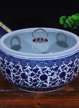 景德镇陶瓷带超市菜陈列专MPQ用酱菜缸储商用展示泡咸盖菜调料物