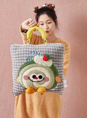 多功GB202516能枕抱被子两用加厚枕绒办公室睡头被汽车靠垫盖毯午