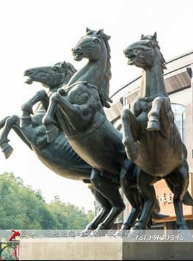 户外景观石雕马雕像园林大型石材雕塑城市广场天然汉白玉雕塑像