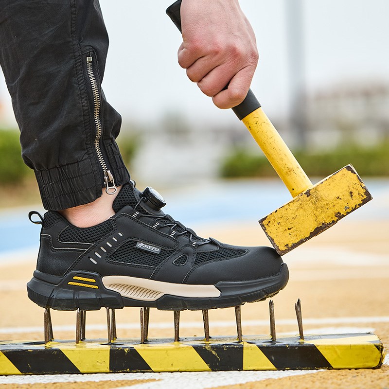 杰孚劳保鞋男夏季防砸防刺穿透气超轻绝缘塑头轻便软底工地安全鞋