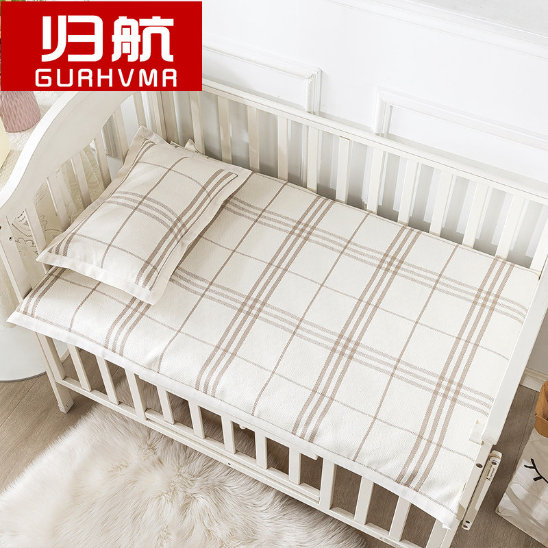 婴儿凉席100%纯亚麻新生儿宝宝夏季透气婴儿床幼儿园儿童午睡席子