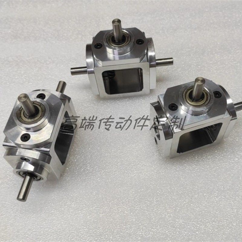 直角传动变速伞齿减速箱1:1轴A径6齿轮箱转角器小型T型十字换向器