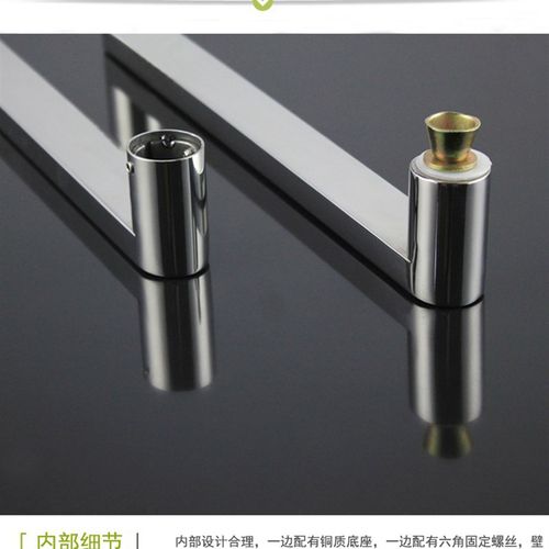 加厚304不锈钢方管对装拉手淋浴房店铺办公室现代玻璃门方形把手