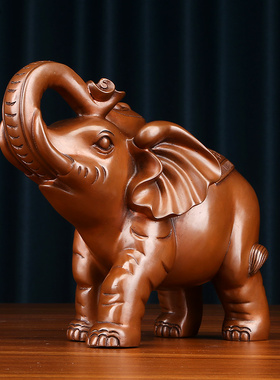 紫铜大象摆件一对财福对象家居办公室公司装饰品摆设乔迁开业礼品