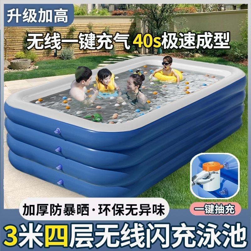 充气游泳池儿童超大号小孩家庭洗澡盆成人宝宝婴儿家用海洋球泳池